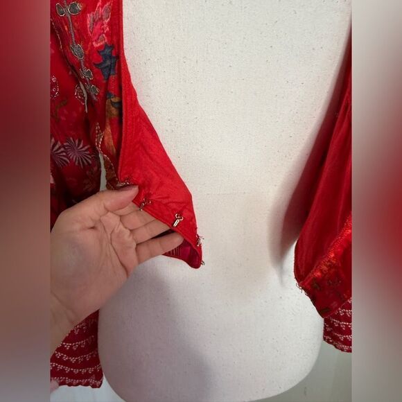 Vintage Bohemian Crop Top with Bead Work and Handmade - Picture 12 of 14